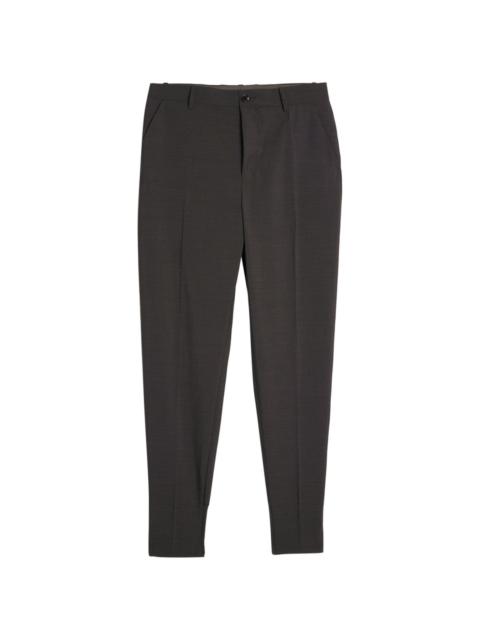 logo-appliquÃ© tapered cotton trousers