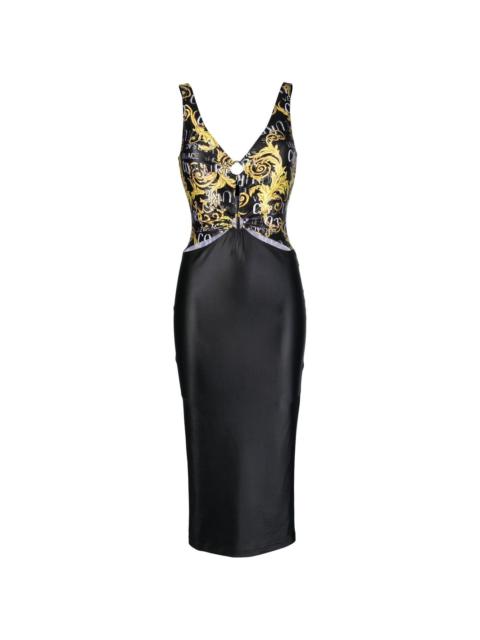 VERSACE JEANS COUTURE Logo Brush Couture-print dress