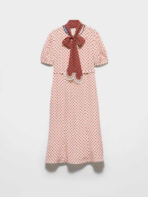 Prada Polka-dot marocain dress
