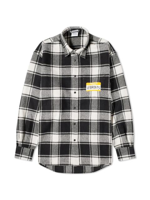 VETEMENTS VETEMENTS My Name Is Flannel Shirt