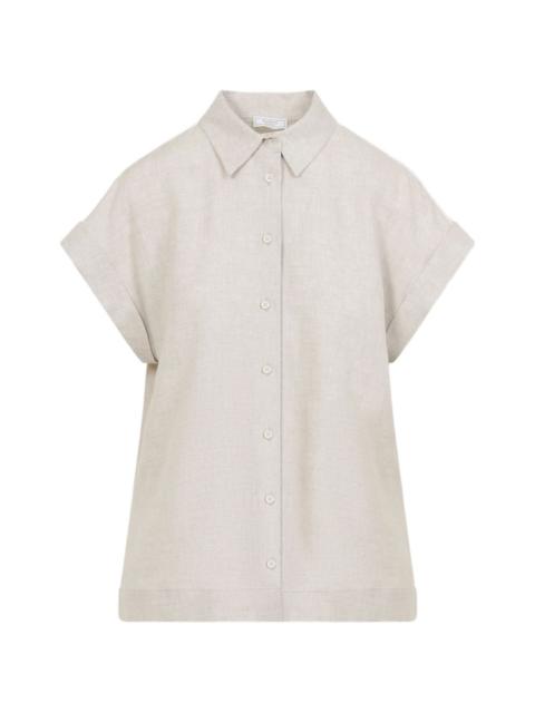 PESERICO button linen shirt