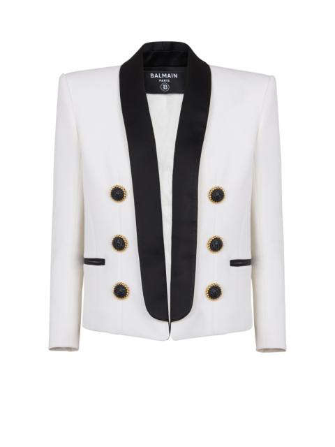 Balmain Two-tone edge-to-edge jacket with 6 buttons