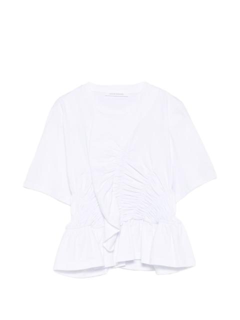CECILIE BAHNSEN Ace ruched peplum T-shirt