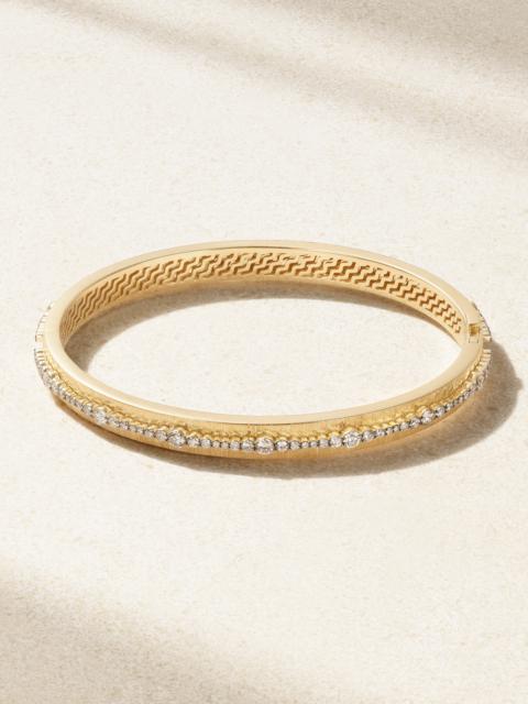 ILEANA MAKRI Ripple 18-karat Gold And Rhodium-plated Diamond Bangle
