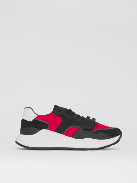 Burberry Suede and Leather Sneakers