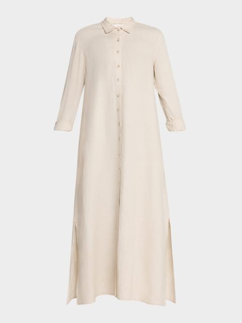 XÍRENA Boden Linen Button-Front Maxi Dress