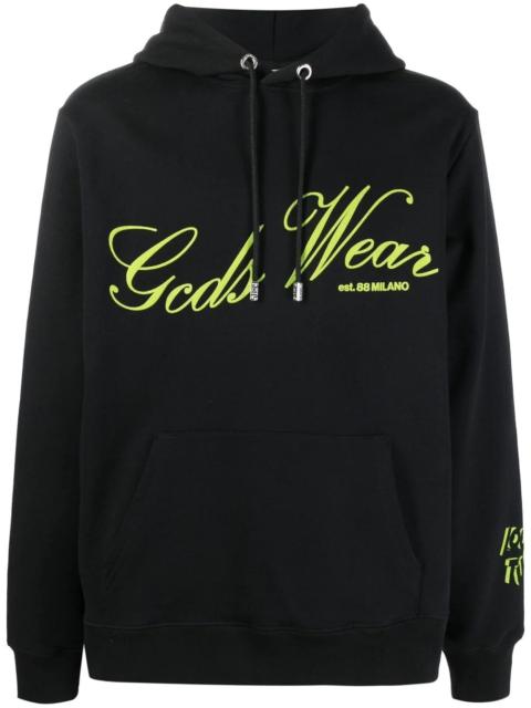 GCDS slogan-print pullover hoodie