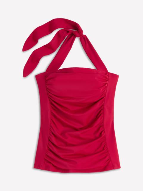 BODEN Kythira Ruched Tankini-Merida Red