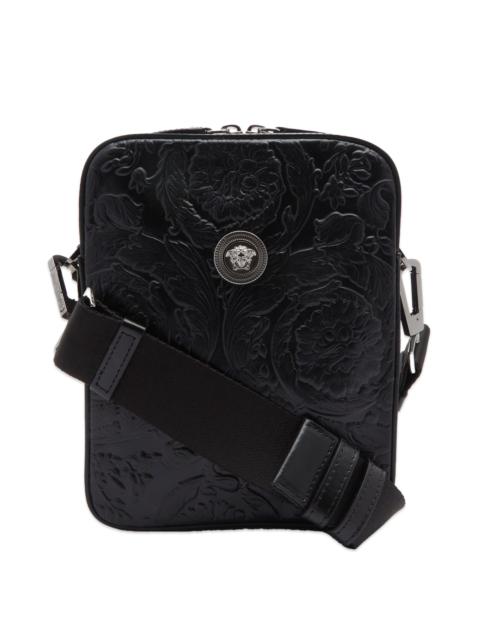 VERSACE Versace Embossed Barocco Leather Crossbody Bag