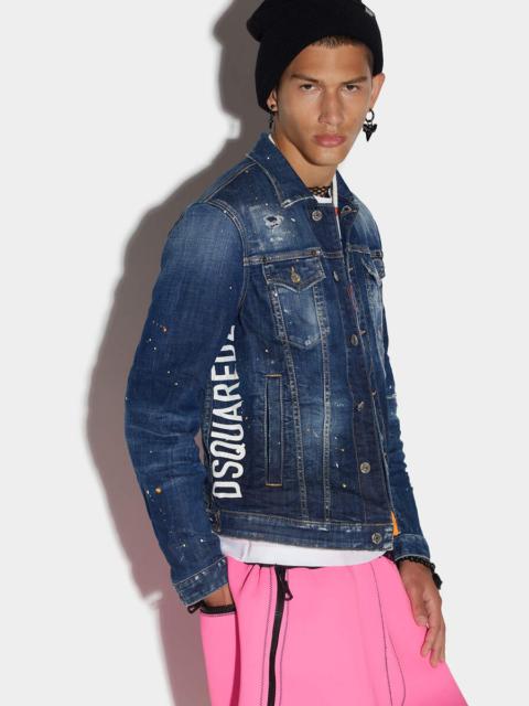 DSQUARED2 DARK TECHNO SURF WASH DAN JEAN JACKET