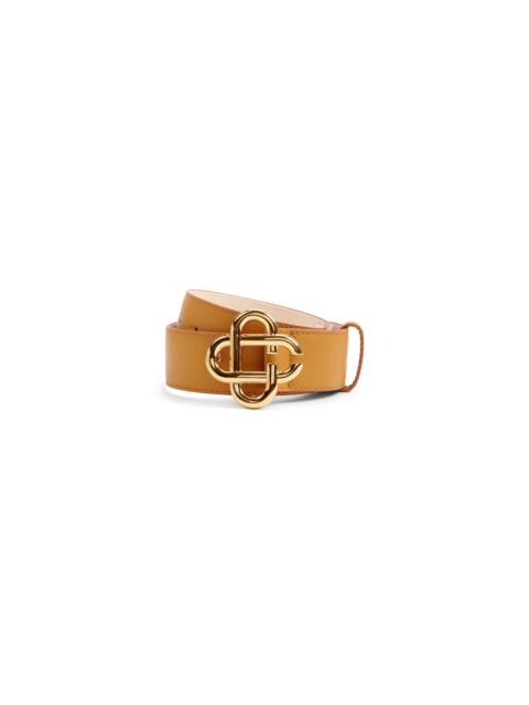 CASABLANCA Mens Tan CC Logo Buckle Belt