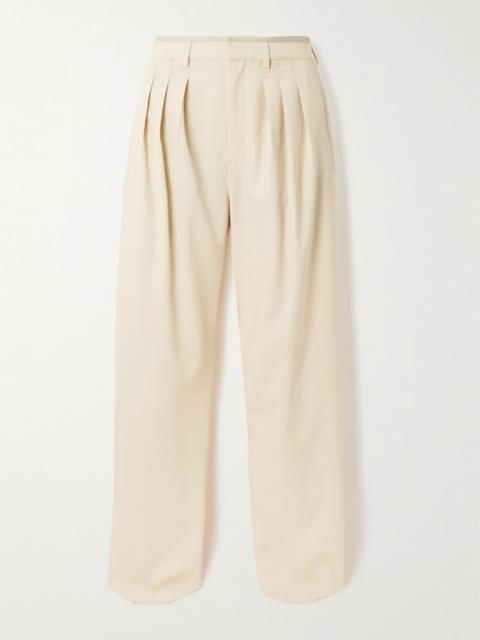 Lemaire Pleated Wool-blend Straight-leg Pants