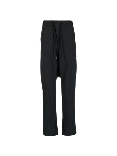 drawstring straight-leg trousers