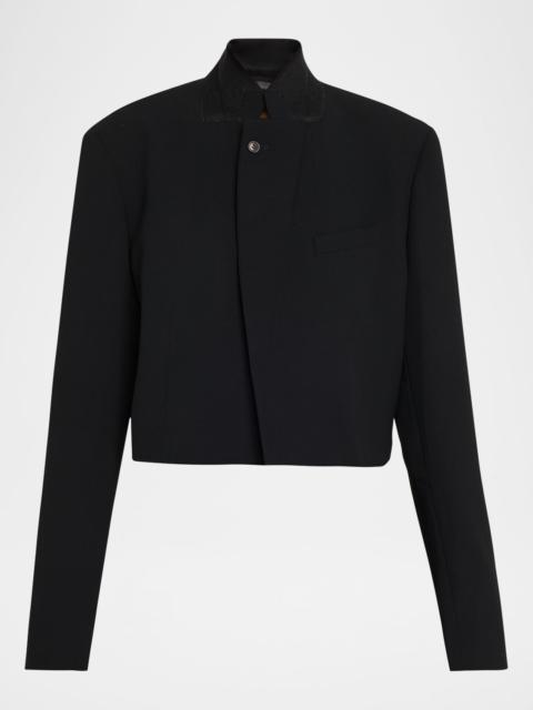 Dries Van Noten Baftan Crop Open-Front Jacket