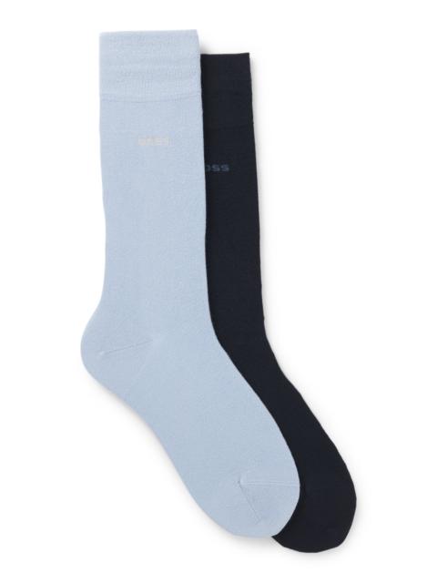 BOSS TWO-PACK OF REGULAR-LENGTH SOCKS WITH LOGO DETAILS