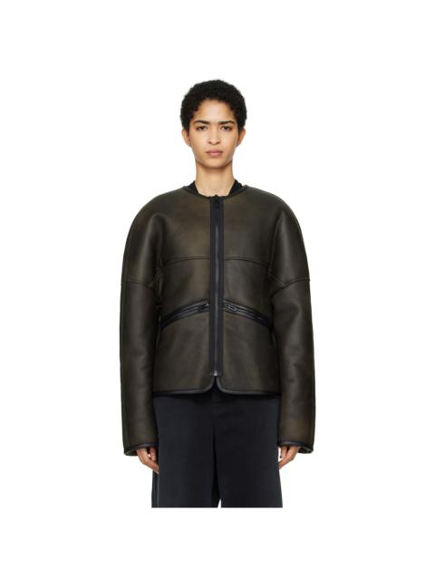032c Brown "Buttery" Shearling Leather Jacket