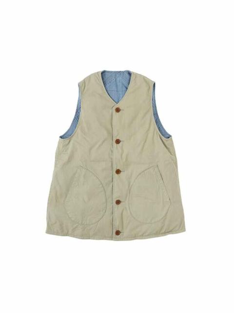 visvim KORA DOWN VEST SASHIKO LT.GREEN