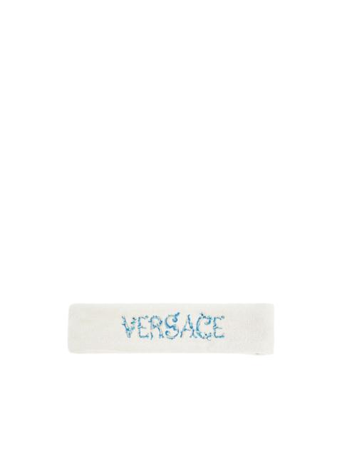 VERSACE logo-embroidered headband