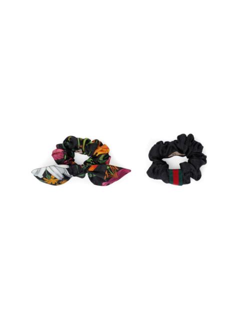 GUCCI GG silk scrunchies (set of two)
