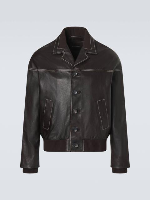 WALES BONNER Time leather jacket