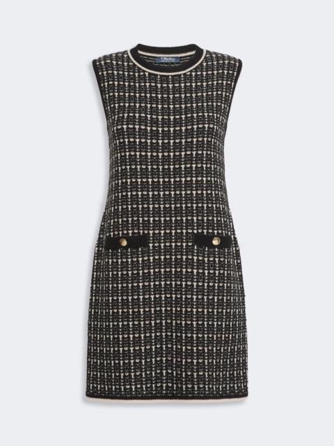 'S Max Mara DIVA Jacquard-knit wool and cashmere dress - BLACK