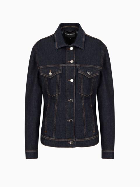 EMPORIO ARMANI Rinsed, comfort-denim jacket