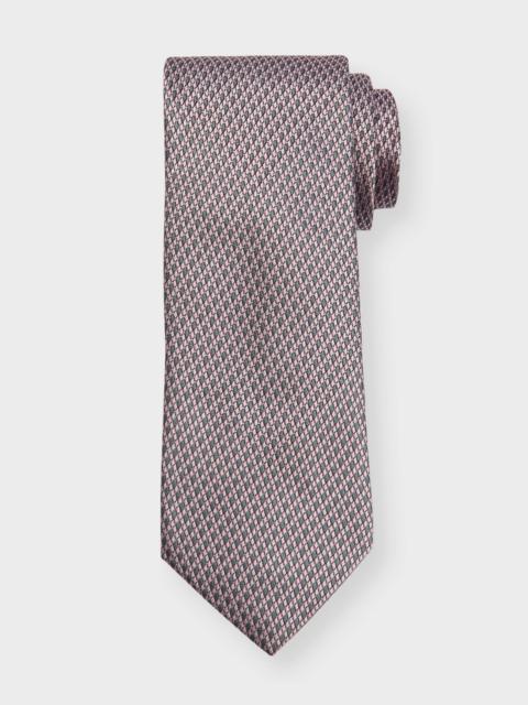 Men's Micro-Diamond Silk Tie
