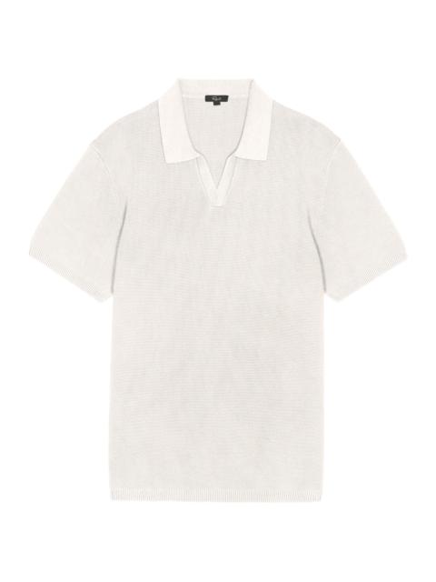 Rails Men's Baker Cotton Johnny Collar Polo Shirt - Ivory