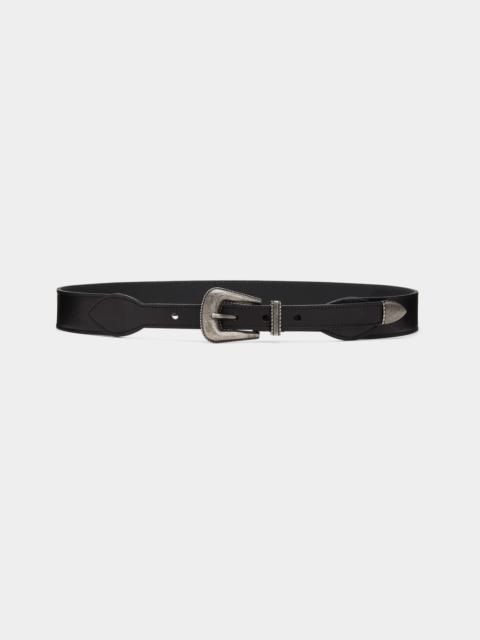 Western Buckle Leather Belt