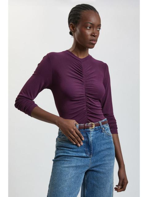 KAREN MILLEN Crepe Jersey Ruche Front Top