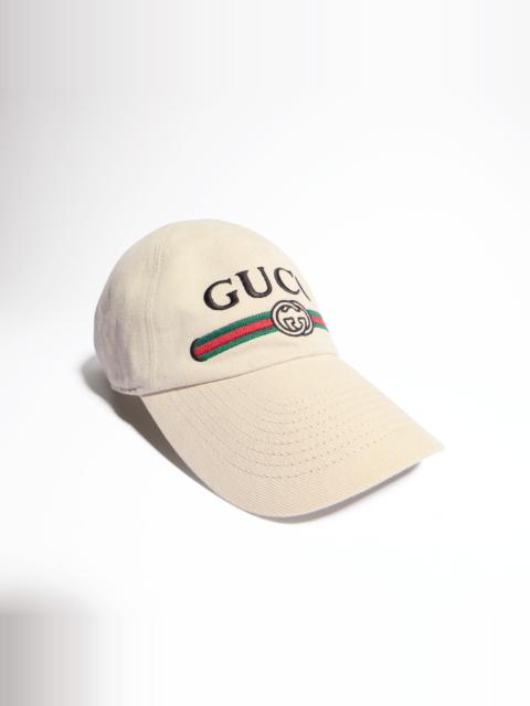 GUCCI Cotton baseball hat with embroidery