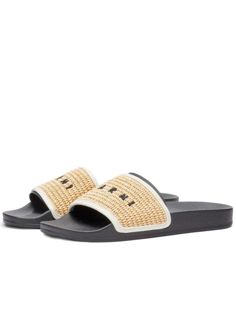Marni Marni Raffia Logo Slide