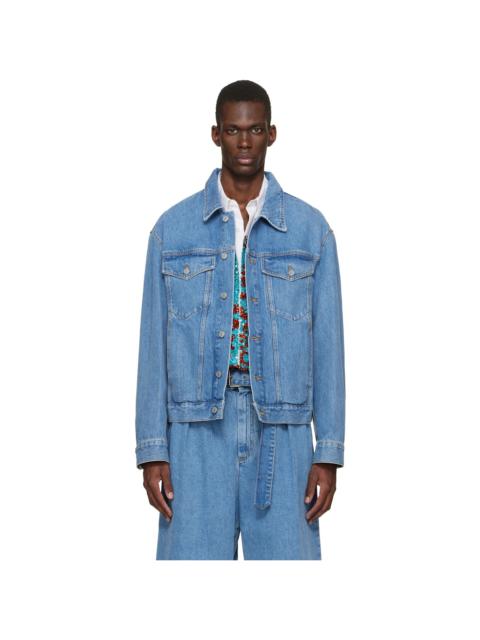 Dries Van Noten Blue Flap Pocket Denim Jacket