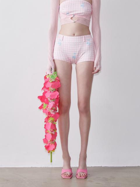 POSTER GIRL DENCH HOT PANTS PINK GINGHAM