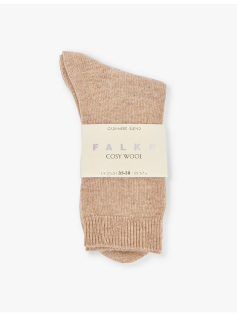 FALKE Cosy Wool brand-print knit socks