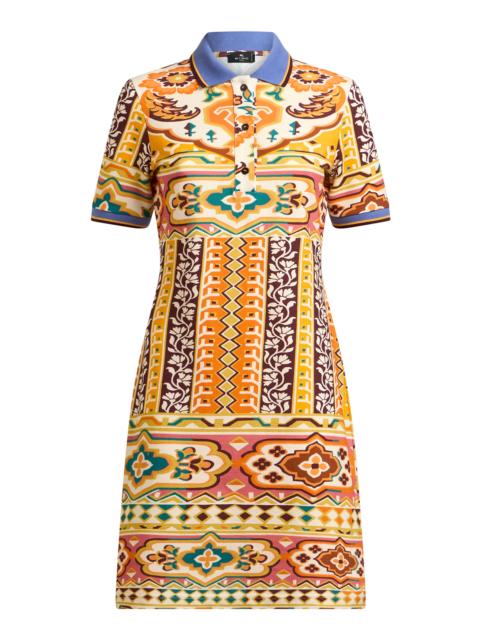 Etro Stretch-Cotton Polo Mini Dress multi
