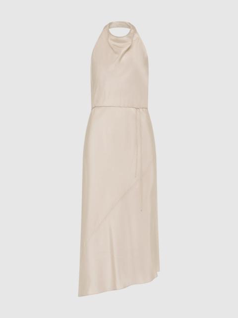 ST. AGNI Silk Wrap Dress - Soft Ash