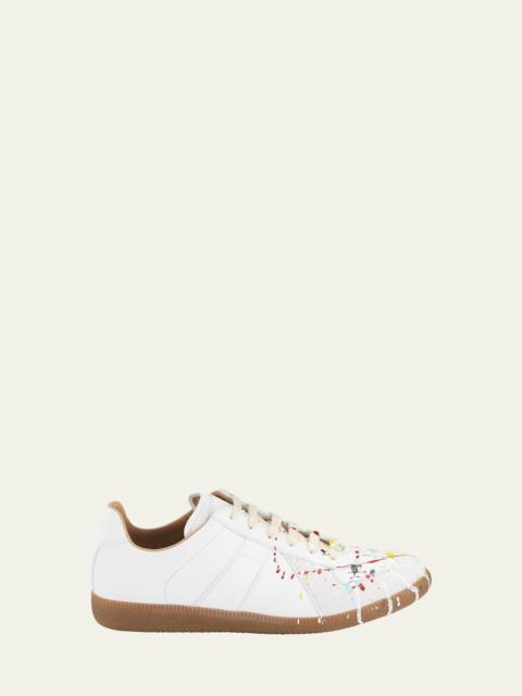 Maison Margiela Men's Replica Paint-Splatter Sneakers