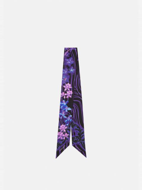 VERSACE Orchid Barocco Silk Scarf Tie