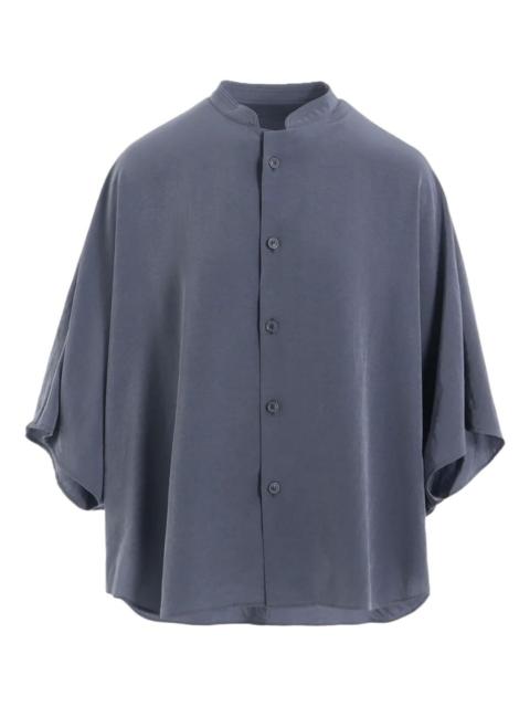 Y's mandarin-collar short-sleeve shirt