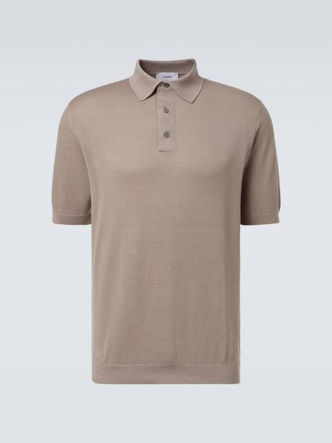 LARDINI Cotton piqué polo shirt