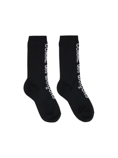 Comme Des Garçons Black Ribbed Socks
