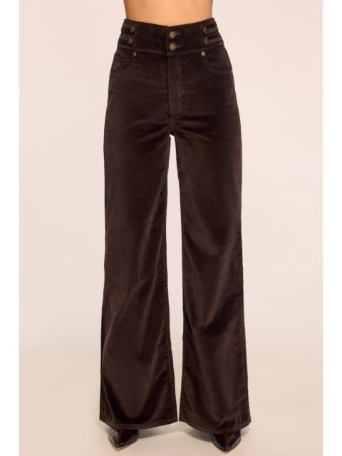 RAMY BROOK Liv Velveteen High-Rise Wide Leg Jean
