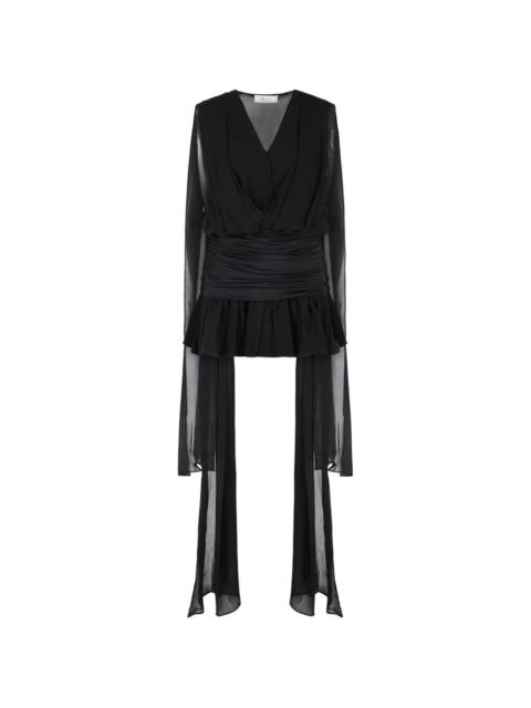 Blumarine draped V-neck mini dress