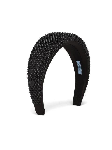 Prada Embellished satin headband
