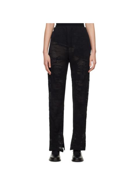 Y's Black Graphic Trousers