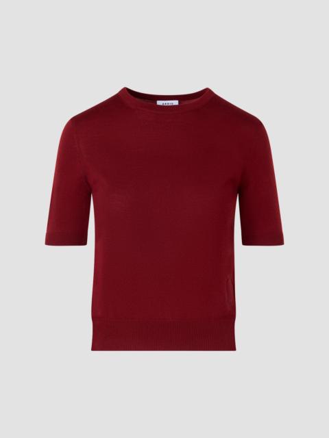 AKRIS Women's Relaxed Wool T-Shirt - Pomegranate