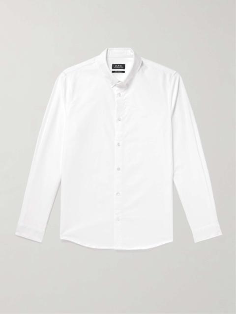 Greg Logo-Embroidered Button-Down Collar Cotton Oxford Shirt