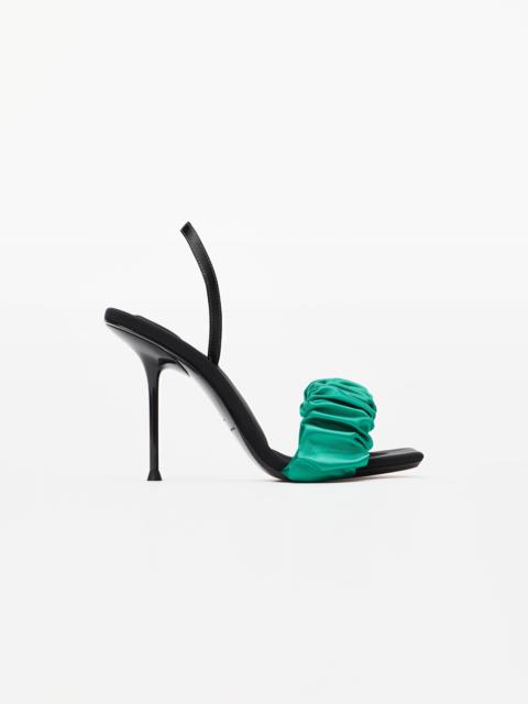 Alexander Wang JULIE SCRUNCHIE SLINGBACK HEEL IN SATIN