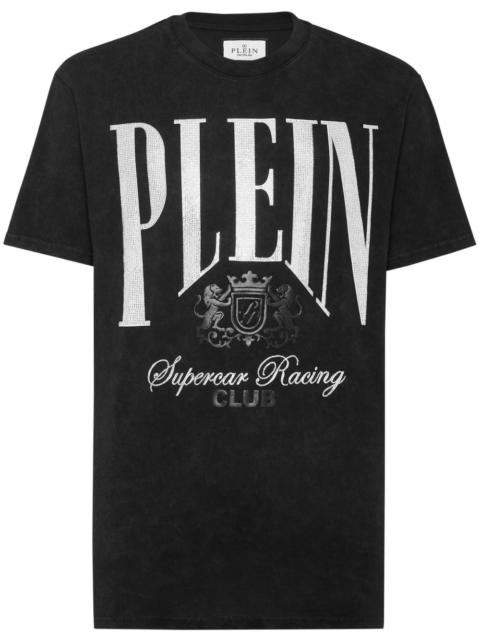 PHILIPP PLEIN Strass Cars Racing T-shirt